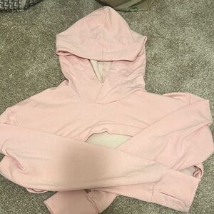 Bombshell Sportswear Light Pink Cropped Hoodie